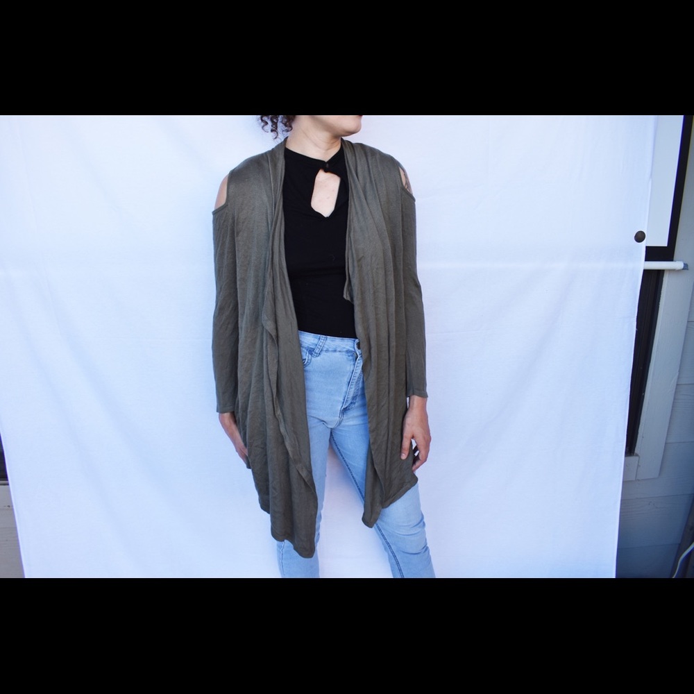 Army green sweater